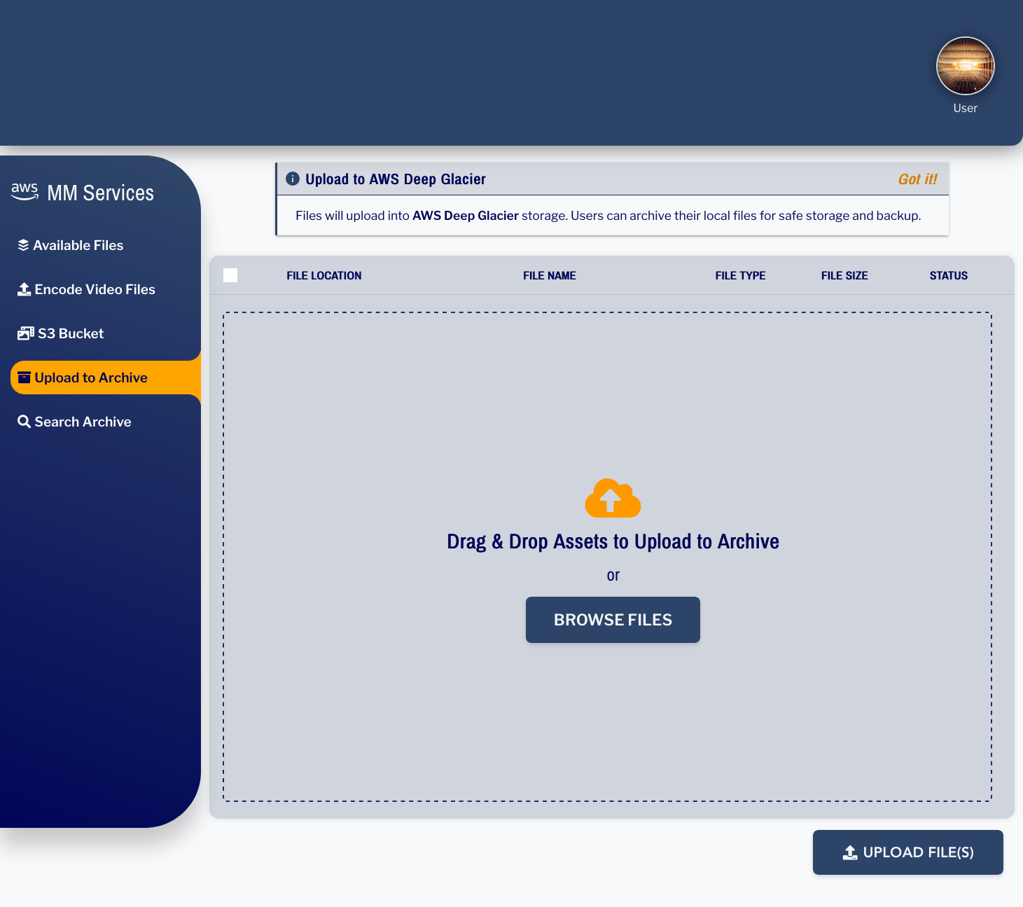 Example of AWS MM Tool